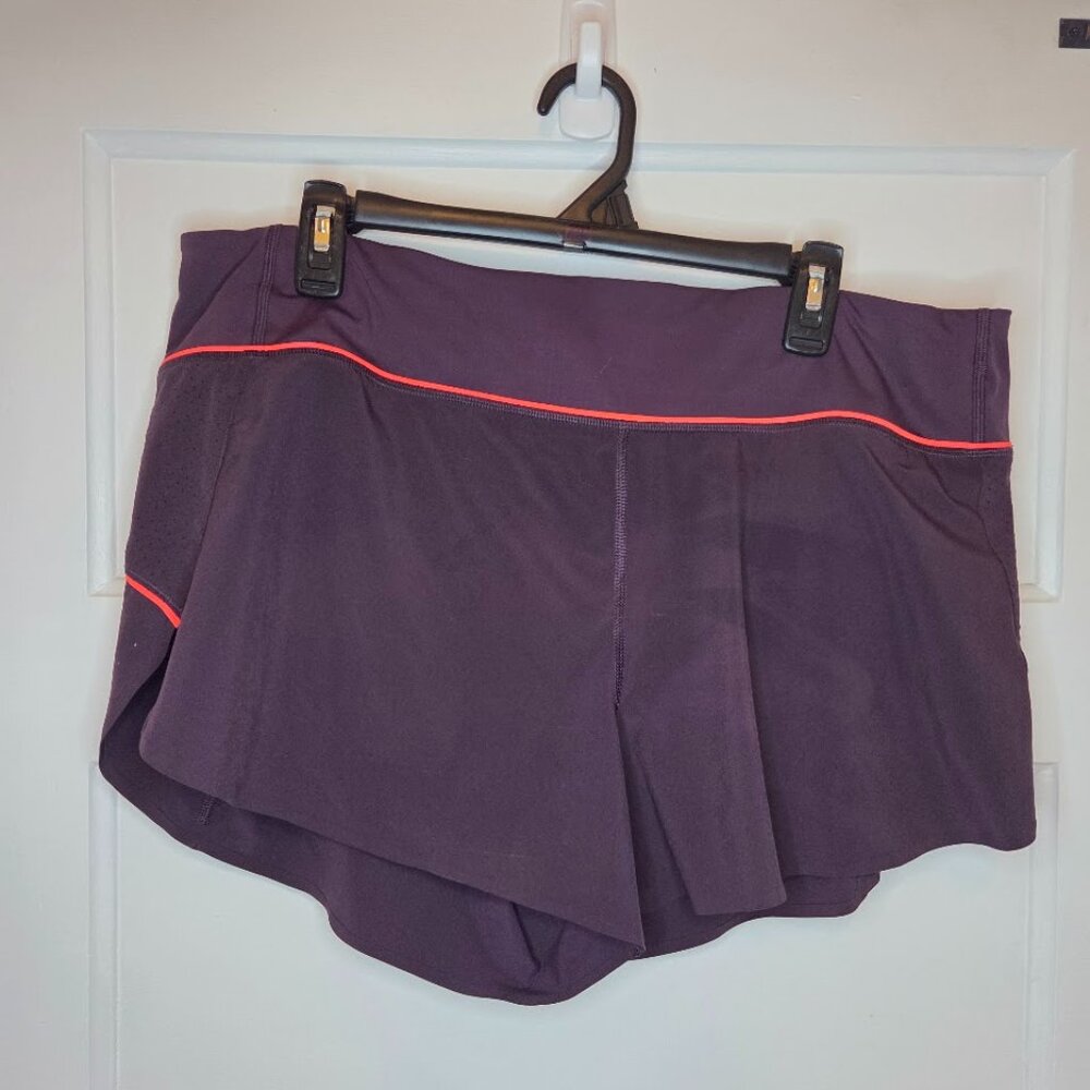 Athleta Atheltic Shorts - Purple w/ Orange Accent - Size XL
